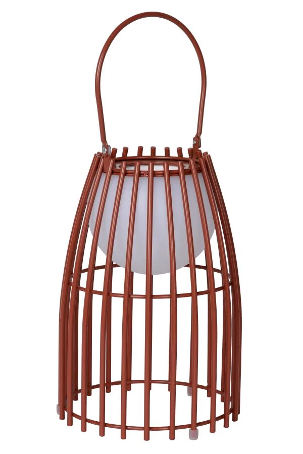 Lucide FJARA - Tafellamp Buiten - Ø 17,5 cm - LED Dimb. - 1x0,3W 2800K/3200K - IP44 - 3 StepDim - Roest bruin - uit